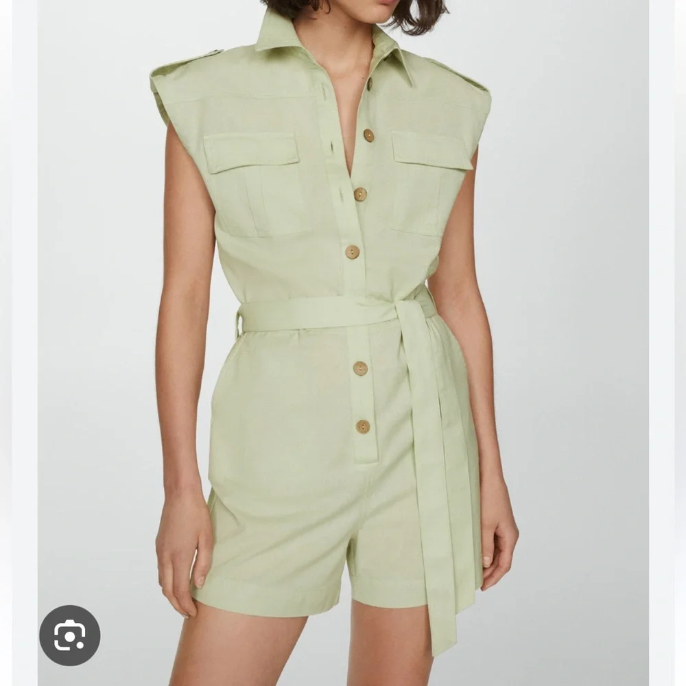 Mango Bow Short Jumpsuit